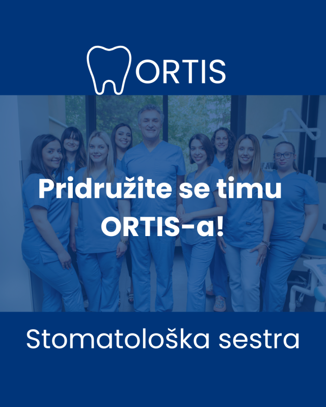 slika tima u pozadini, a ispred tekst da tražimo stomatlošku sestru